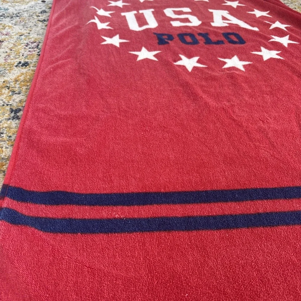 Vintage Ralph Lauren USA Polo Beach Towel 33